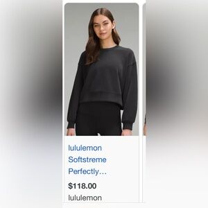 Lululemon Softstream crop sweatshirt